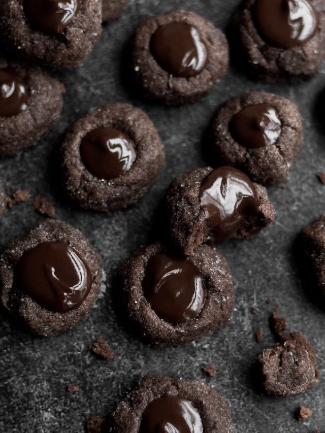 Double Chocolate Thumbprint Cookies