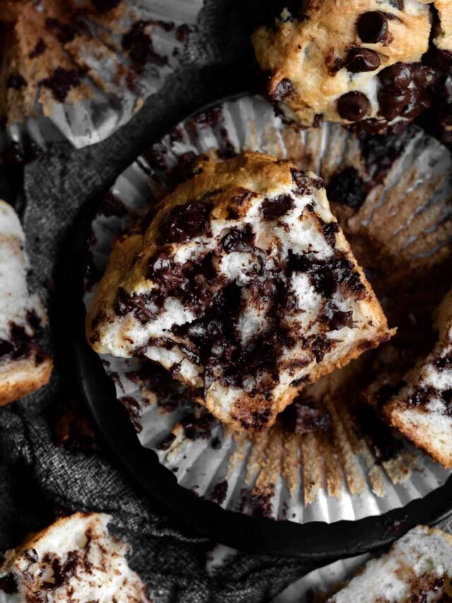 Soft & Fluffy Bakery Style Chocolate Chip Muffins