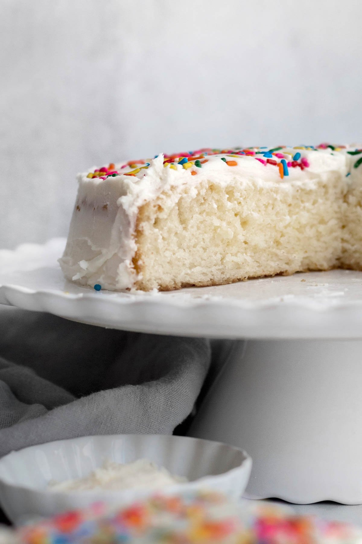A look inside the light and fluffy cake.