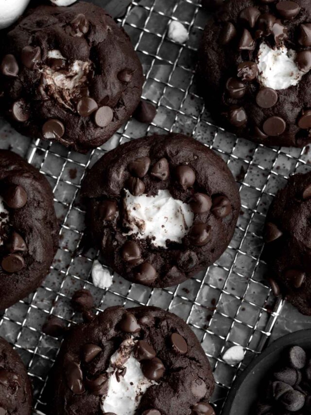 Chewy Chocolate Marshmallow Cookies