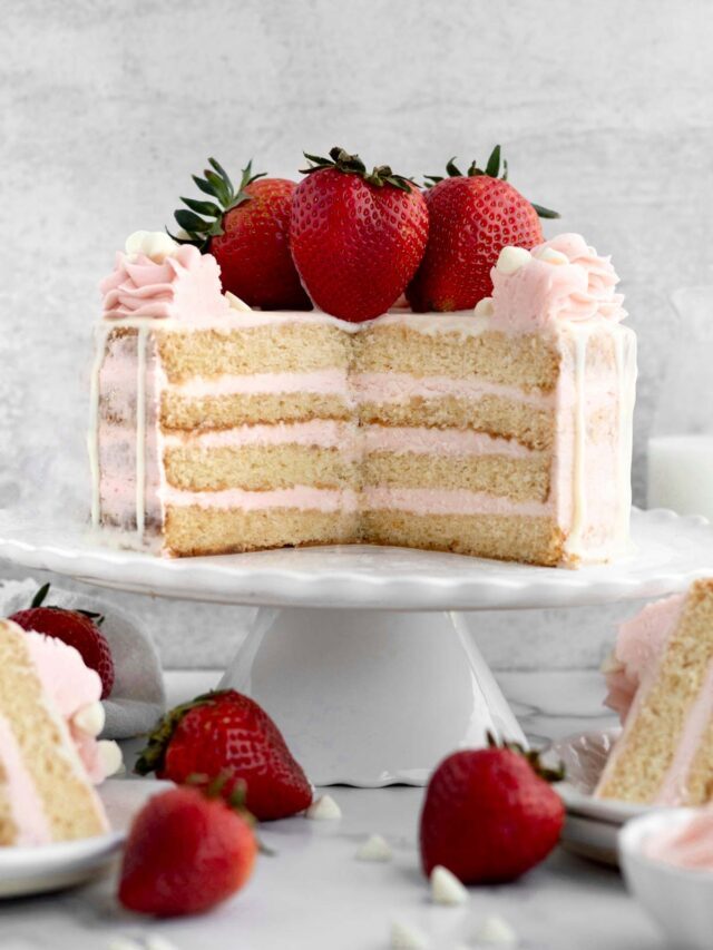 Strawberry Vanilla Layer Cake