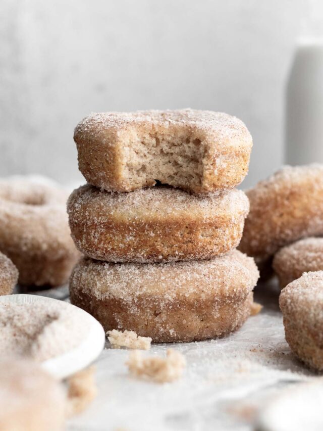 Eggless Cinnamon Sugar Donuts