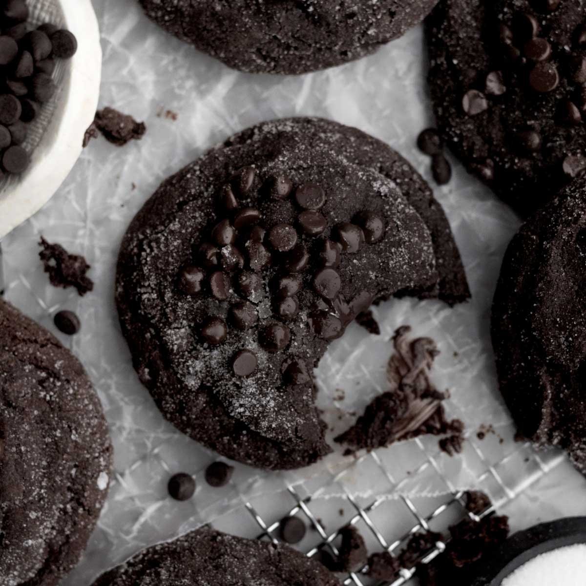 Dark Chocolate Sugar Cookies-image