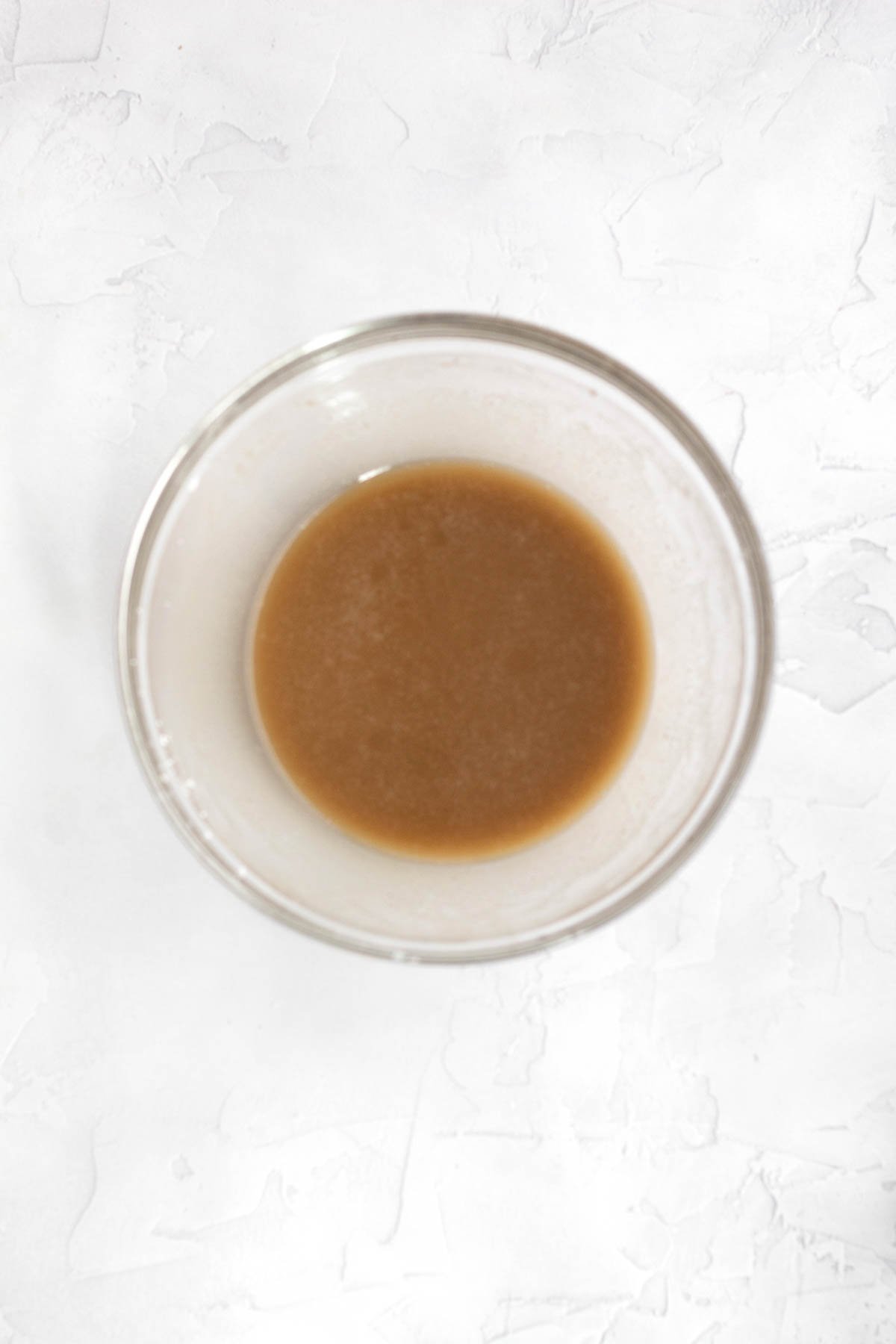 Cornstarch water and brown sugar in a bowl.