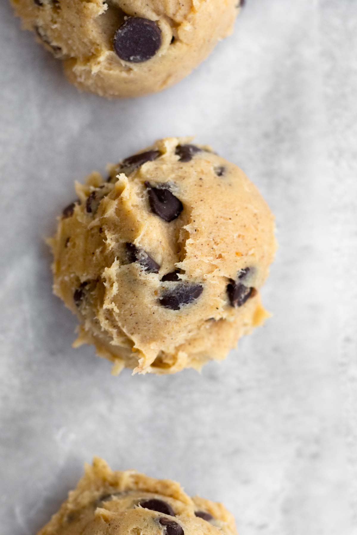 Scoops of cookie dough.