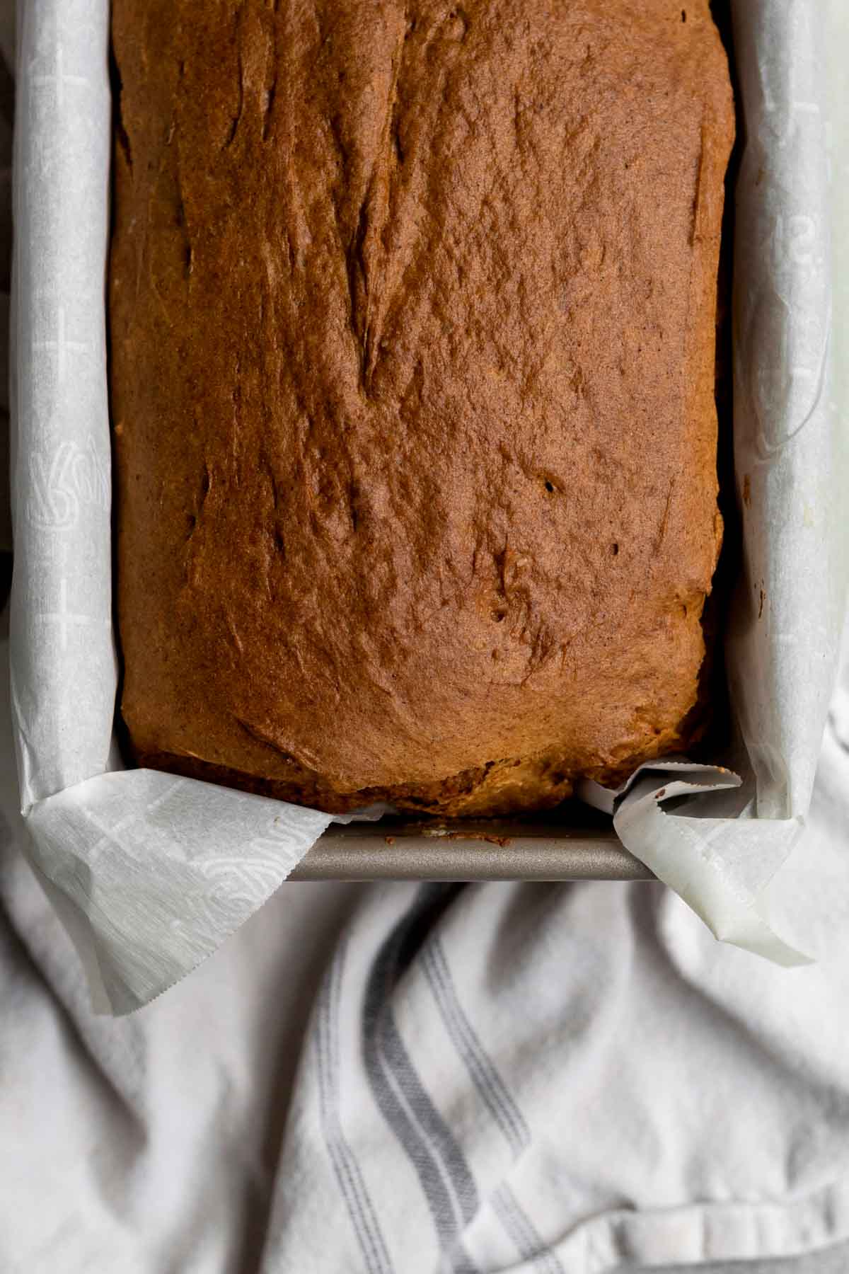 Golden brown bread from the oven.