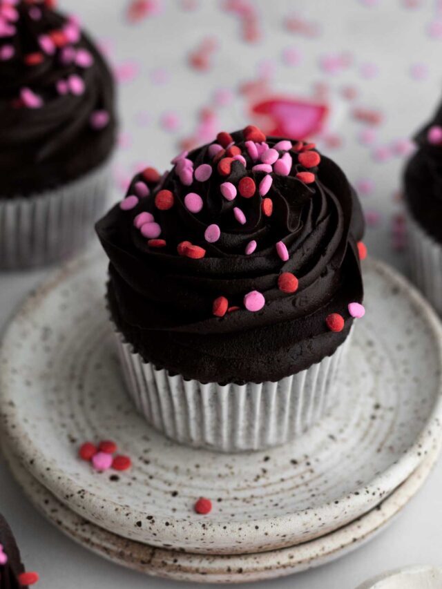 Small Batch Dark Chocolate Cupcakes