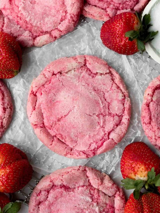 Chewy Strawberry Sugar Cookies - Lane & Grey Fare