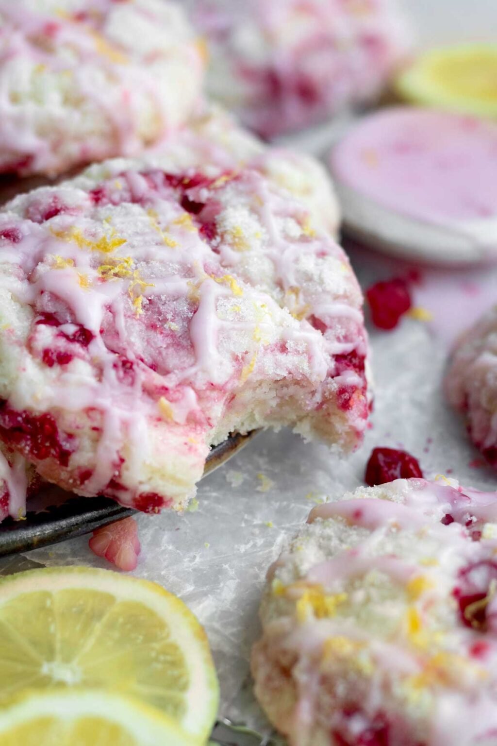 Lemon Raspberry Cookies - Lane & Grey Fare