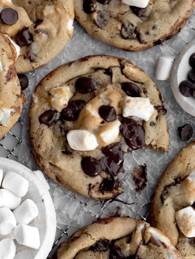 Soft & Chewy Chocolate Chip Marshmallow Cookies
