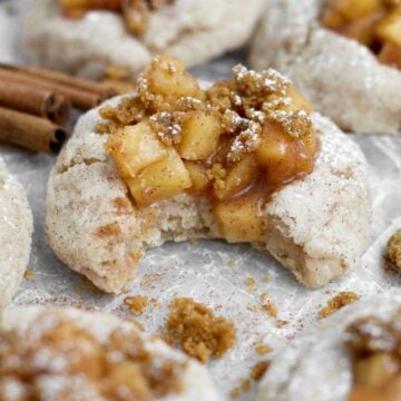 Warm and cozy Apple Pie Cookies with sugary apple filling and buttery graham crumbles.