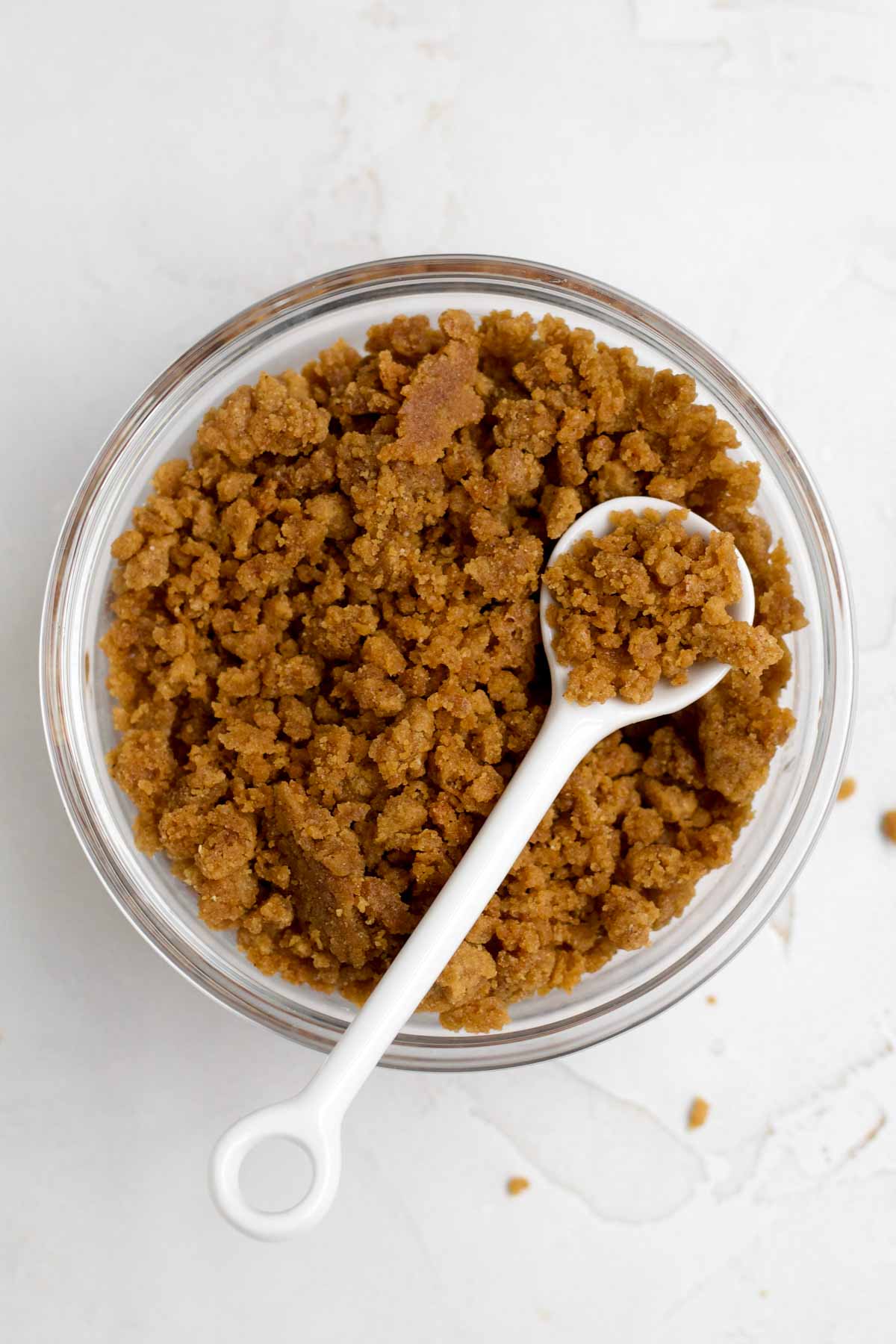 Crunchy graham cracker crumbs mixed with butter.