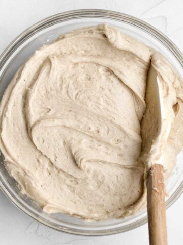 Golden Brown Sugar Frosting mixed smooth and creamy.