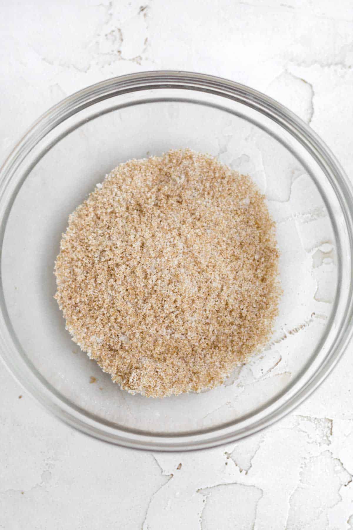 A bowl of cinnamon sugar.