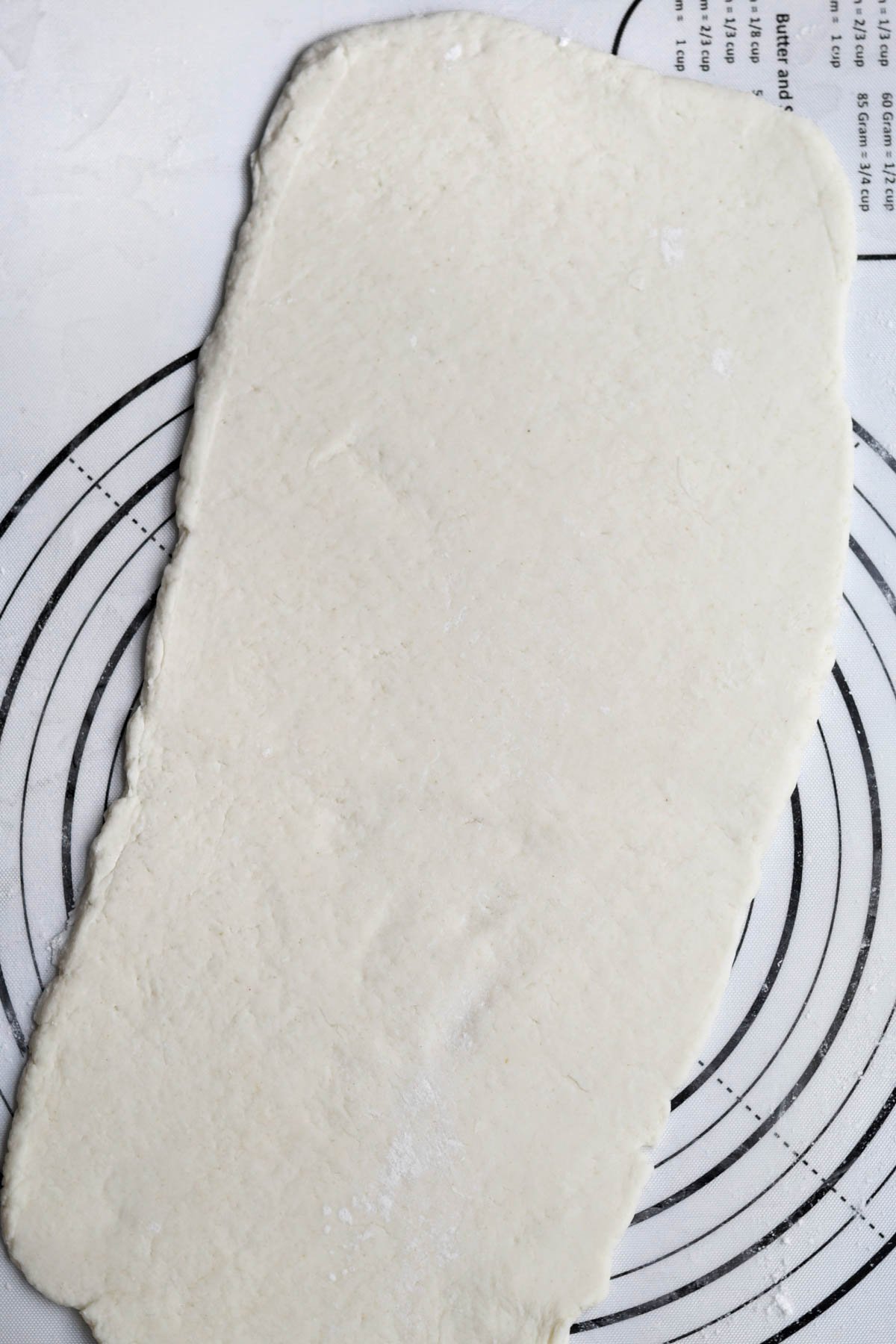 Flattening the batter out.