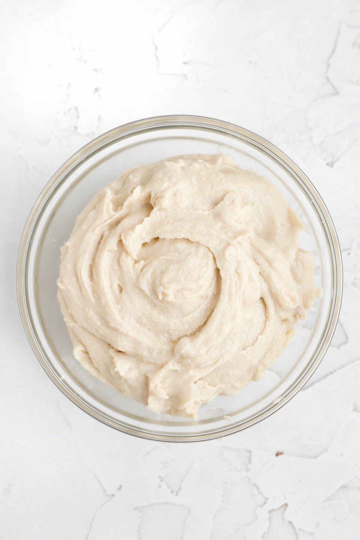 sugar, vanilla and salt mixed into the butter.