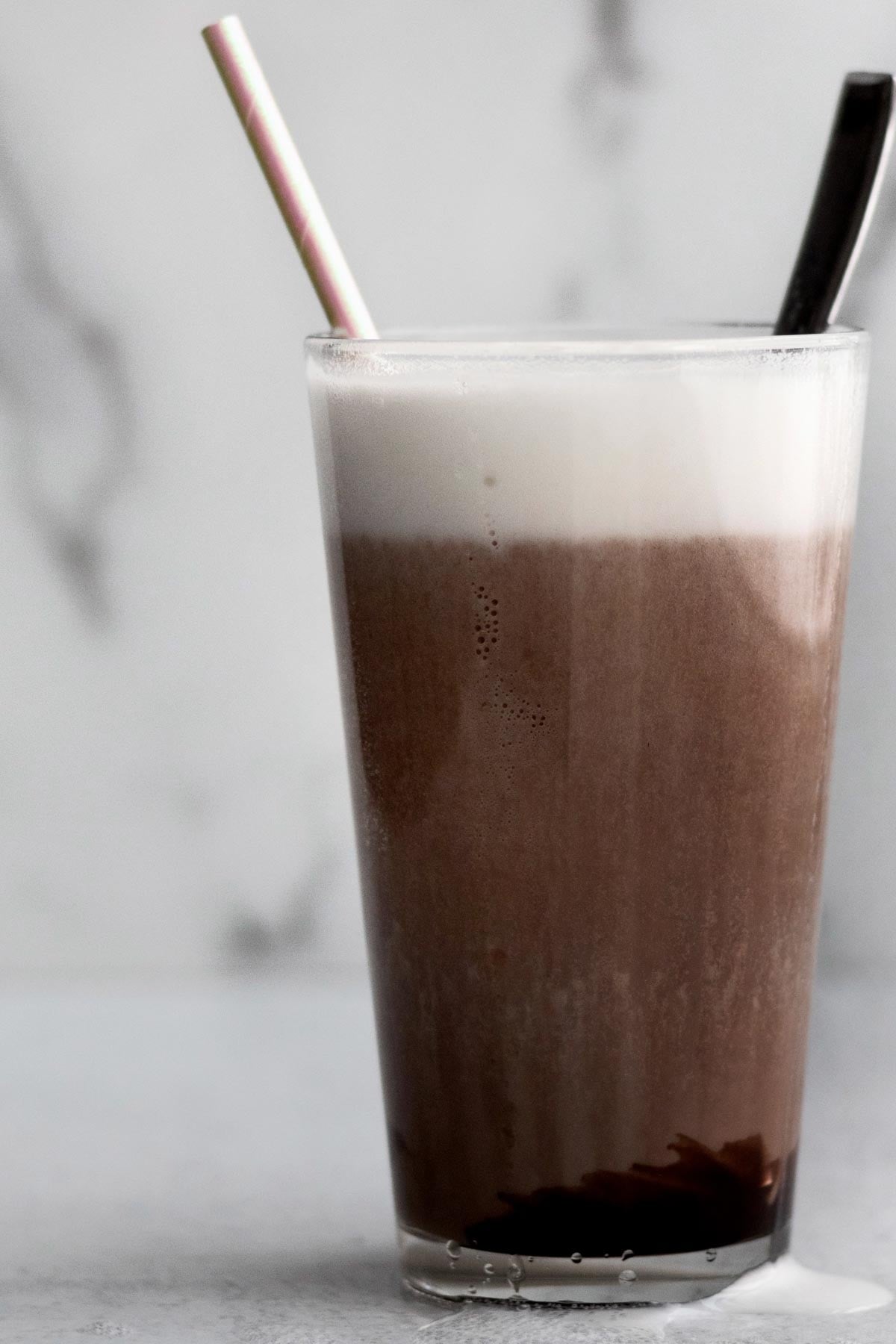 a deliciously refreshing new york chocolate egg cream.