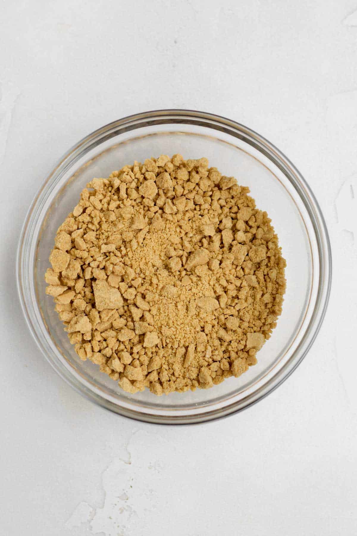 broken up gluten free graham crackers.