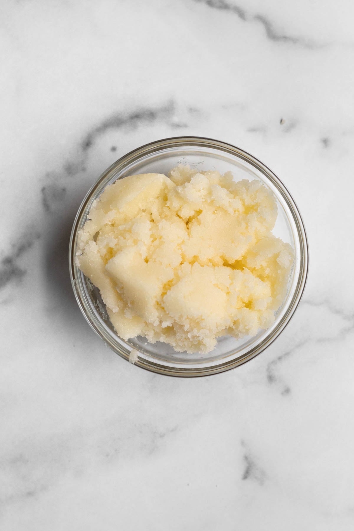 Creamed butter and sugar.