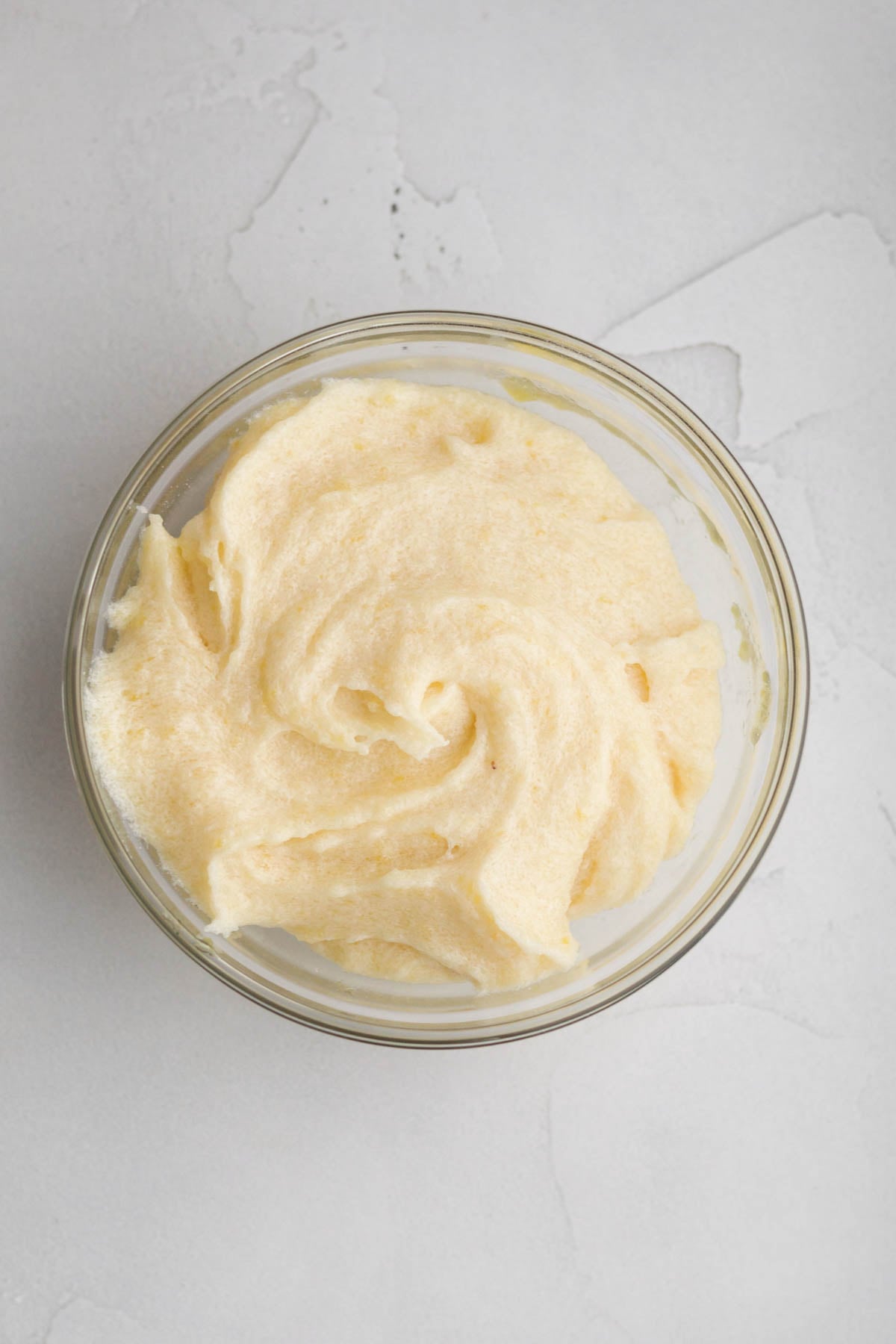 Mixing the wet ingredients together.